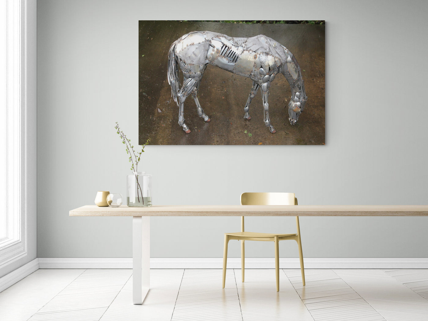Canvas Metal horse