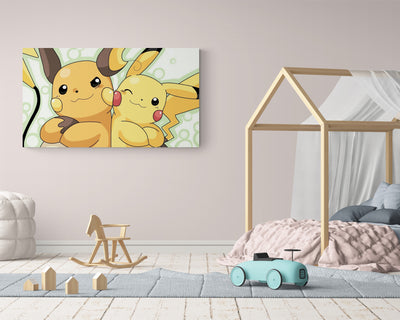 Tablou Pikachu and Raichu