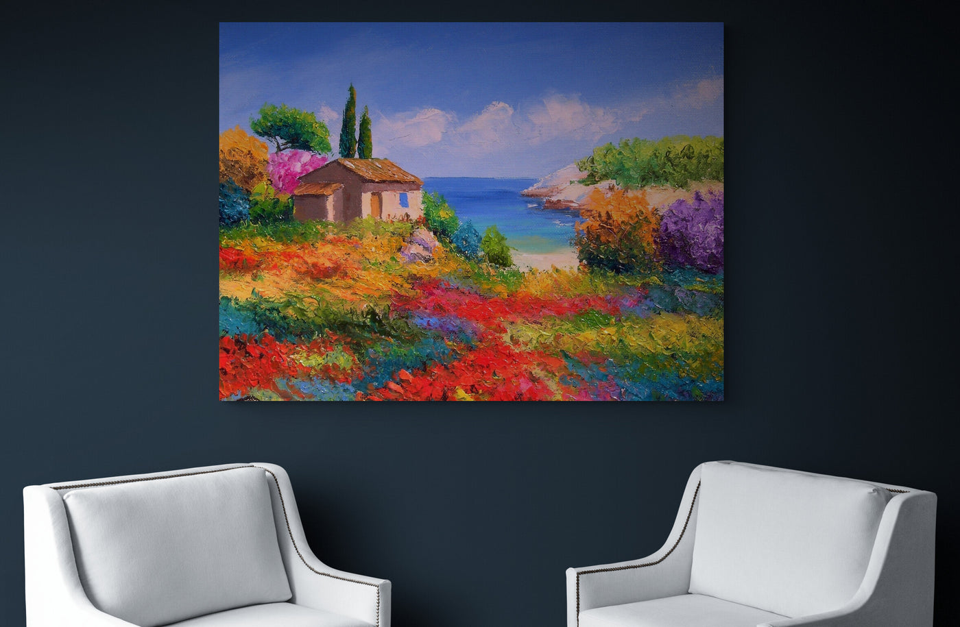 Painting of a House in Tuscany by Jean-Marc Janiaczyk