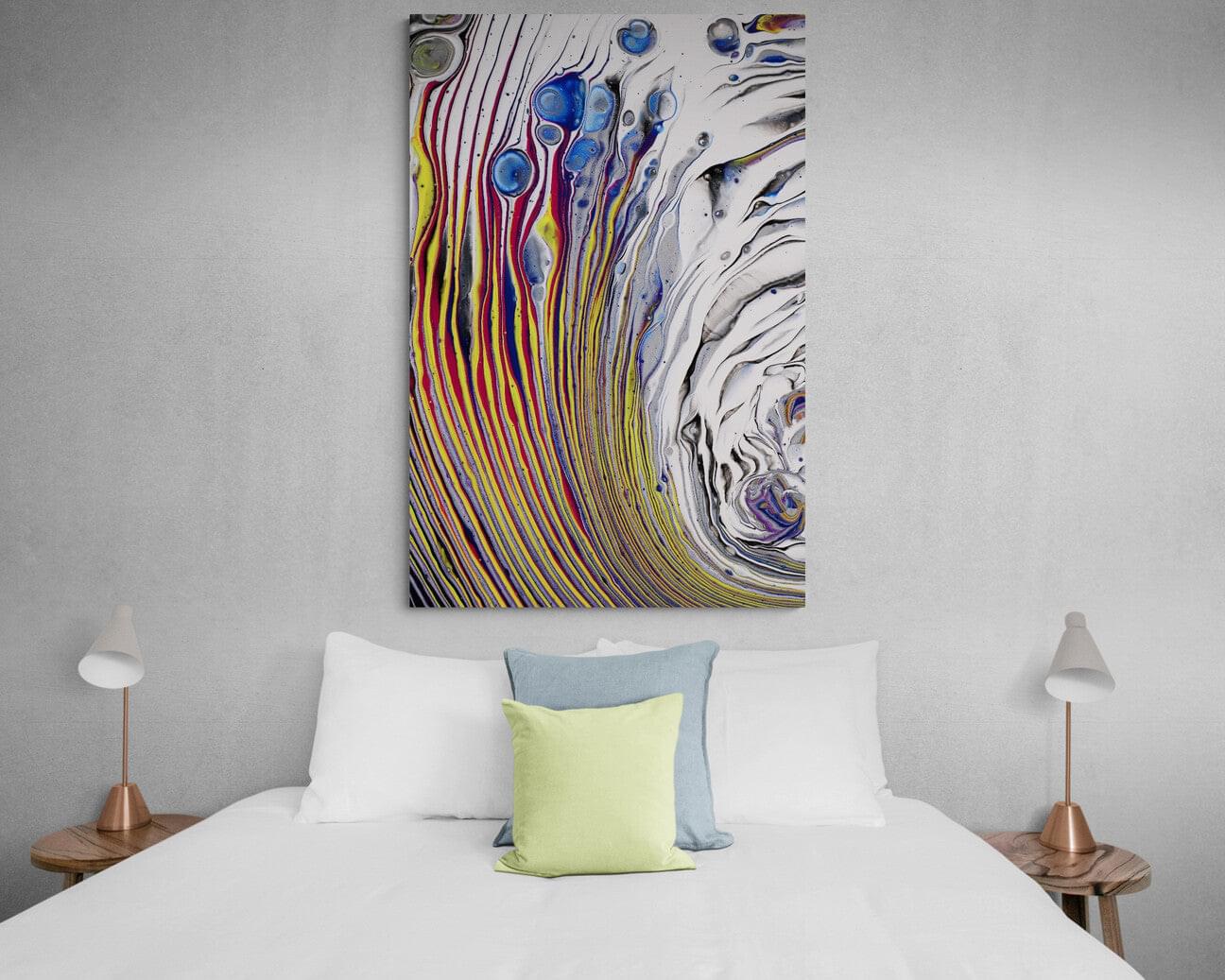 Canvas abstract Peacock