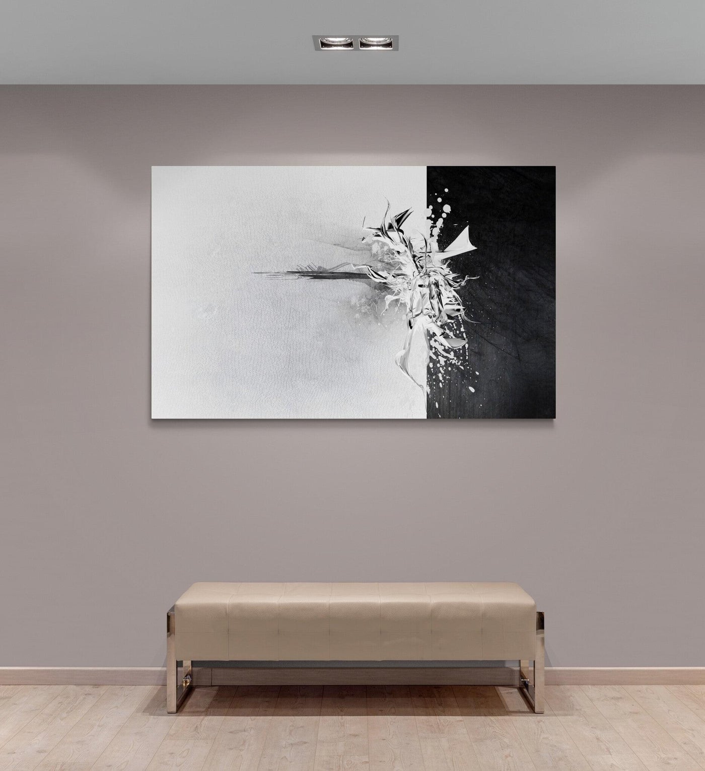 Canvas Arta abstracta alb negru