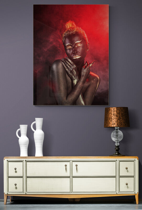 Tablou canvas Red & Gold Touch