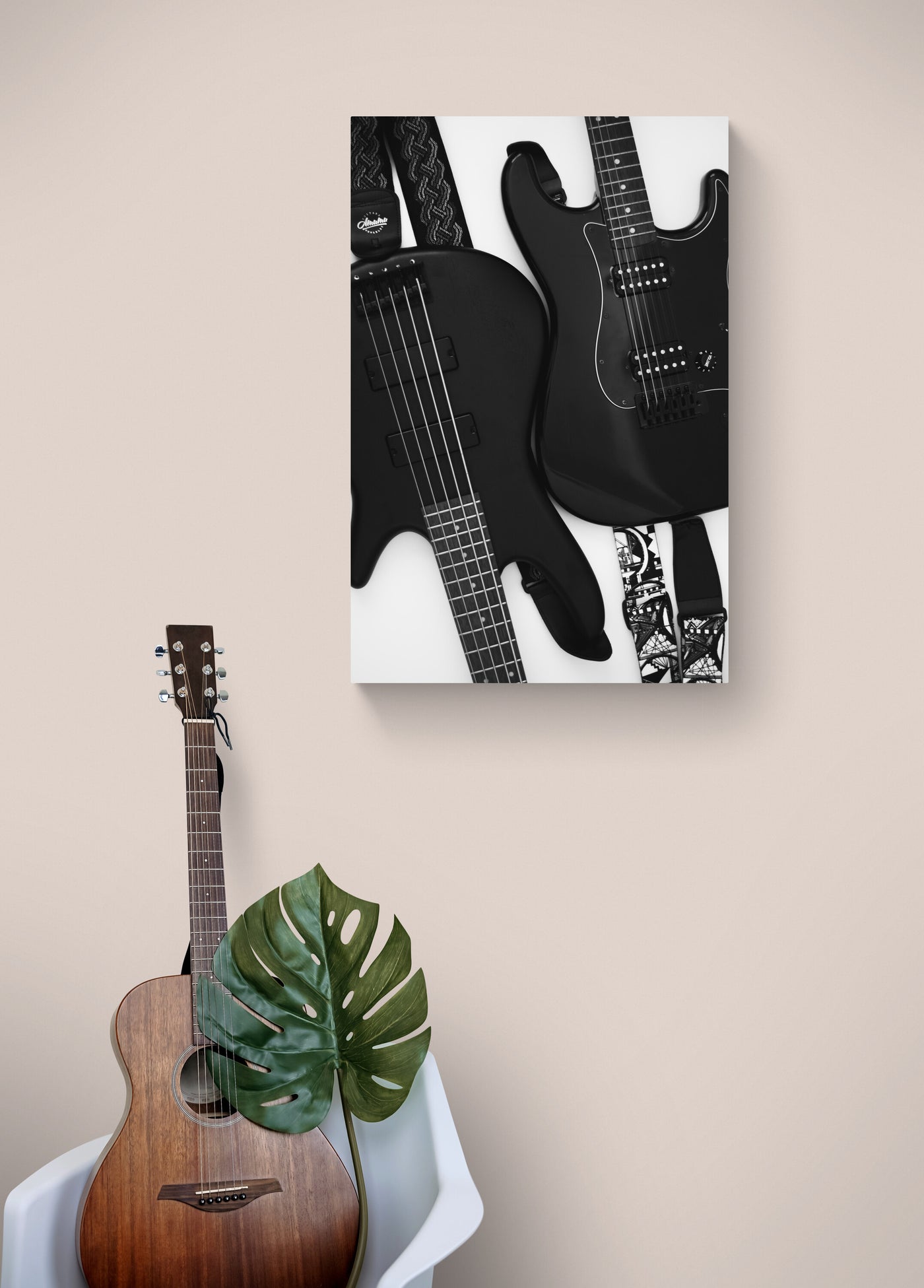 Tablou Canvas Guitar in mirror