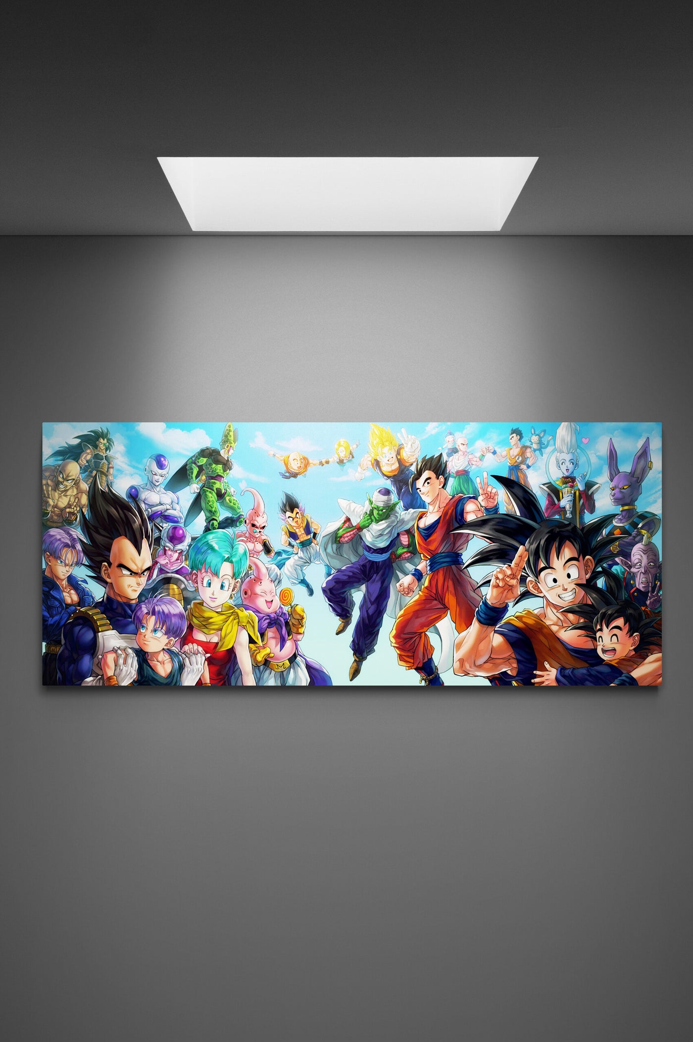 Tabloul Canvas Dragon Ball, Goku, Gohan, Piccolo, Majin Buu, Bulma, Trunks, Vegeta, Frieza, Cell and Android 18