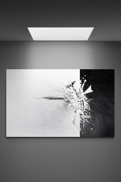 Canvas Arta abstracta alb negru
