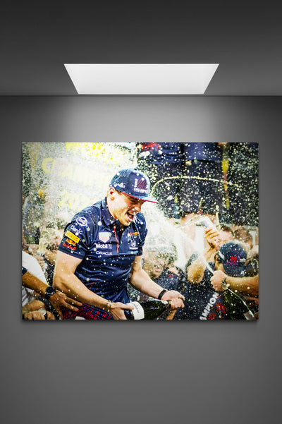 Canvas Max Verstappen celebrating