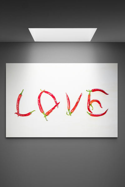 Tabloul canvas Love din ardei