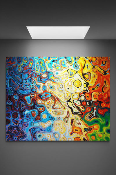 Canvas abstract Rainbow jellyfish