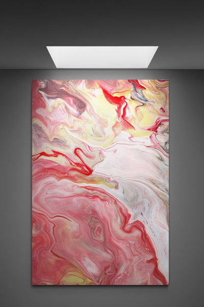Canvas abstract Red waves