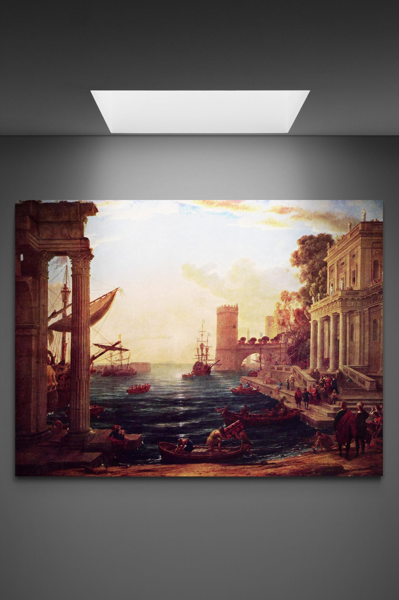 Canvas print - Embarkation of the Queen of Saba 1648 by Claude Lorrain