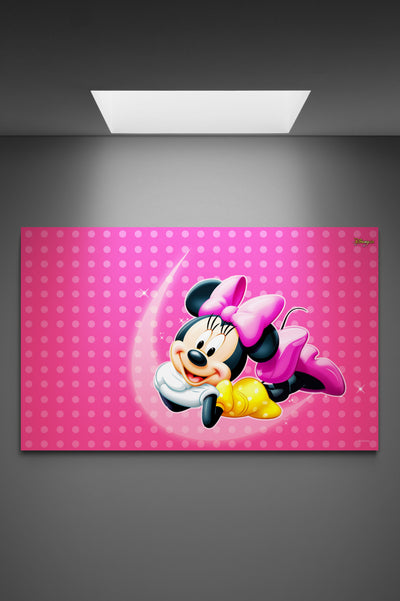 Tablou Minnie Mouse pe fundal roz