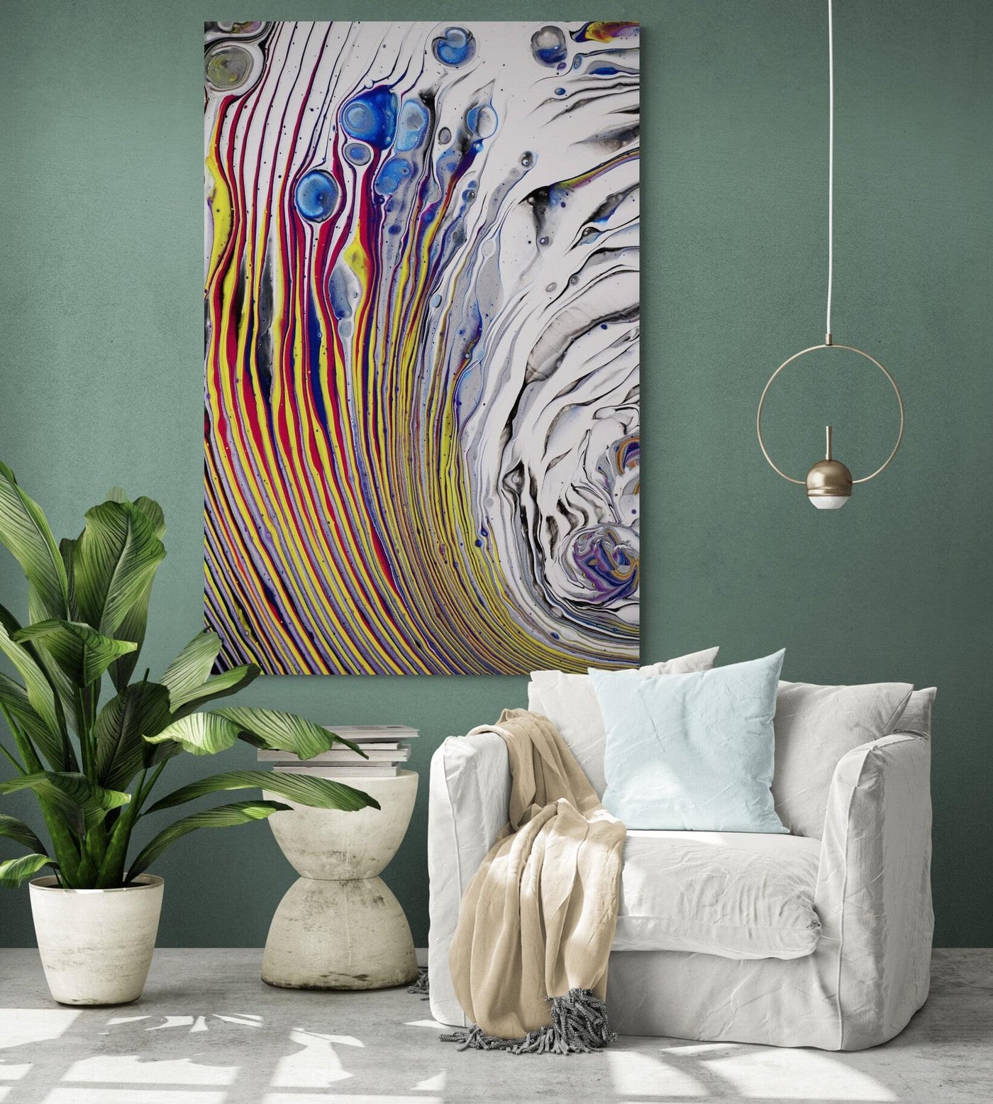 Canvas abstract Peacock