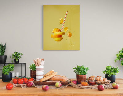 Canvas Gastronomie Portocala taiata