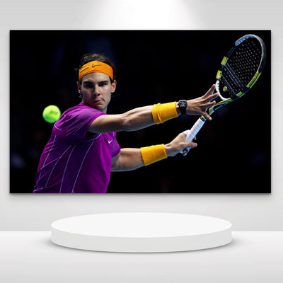 Tablou Canvas Rafael Nadal hitting the ball