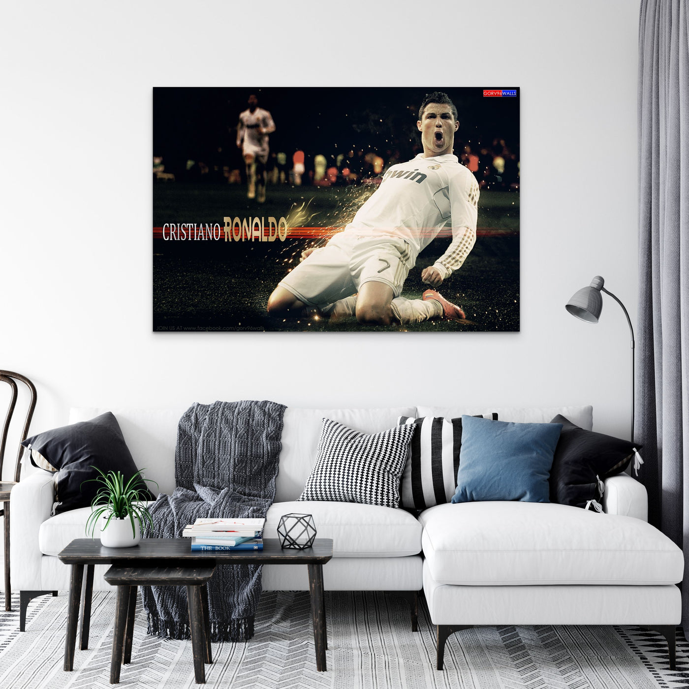 Canvas Cristiano Ronaldo in genunchi